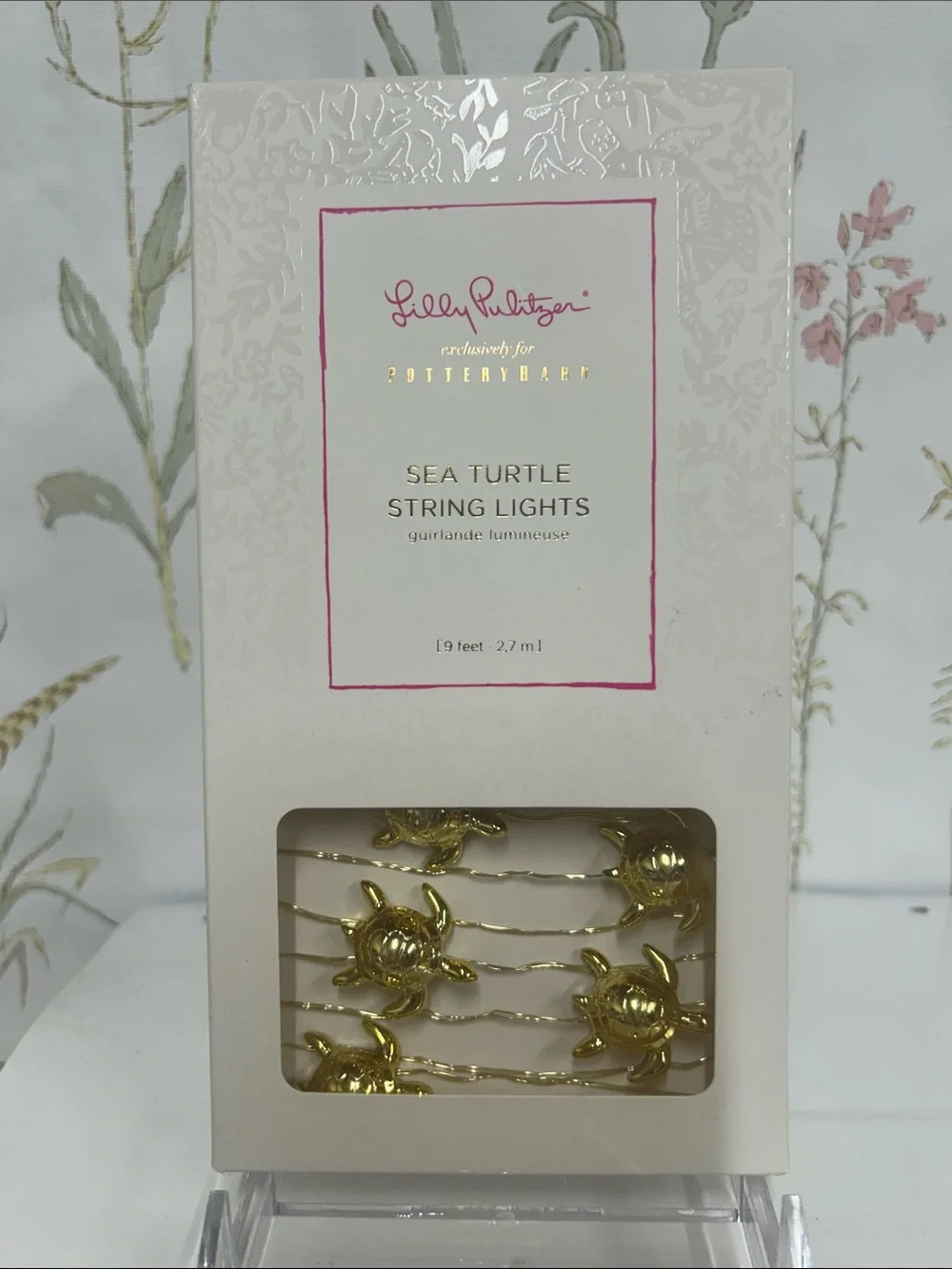 Lilly Pulitzer Gold Sea Turtle String Lights